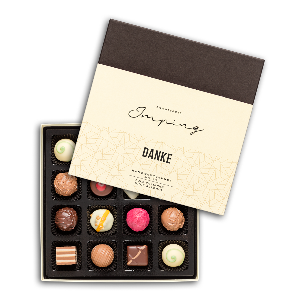 Edle Pralinen ohne Alkohol "Danke" 200g