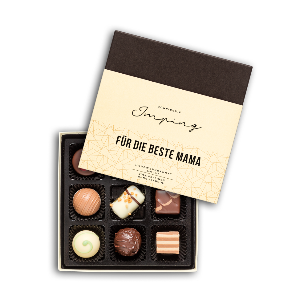 Edle Pralinen ohne Alkohol "Für die beste Mama" 110g